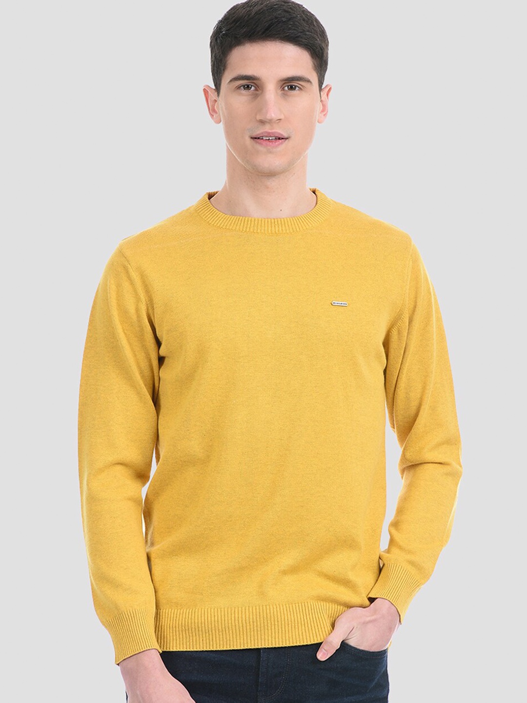 

Cloak & Decker by Monte Carlo Men Yellow Long Sleeves Pullover