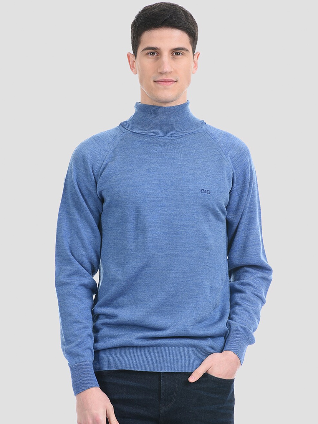 

Cloak & Decker by Monte Carlo Men Blue Solid Pullover
