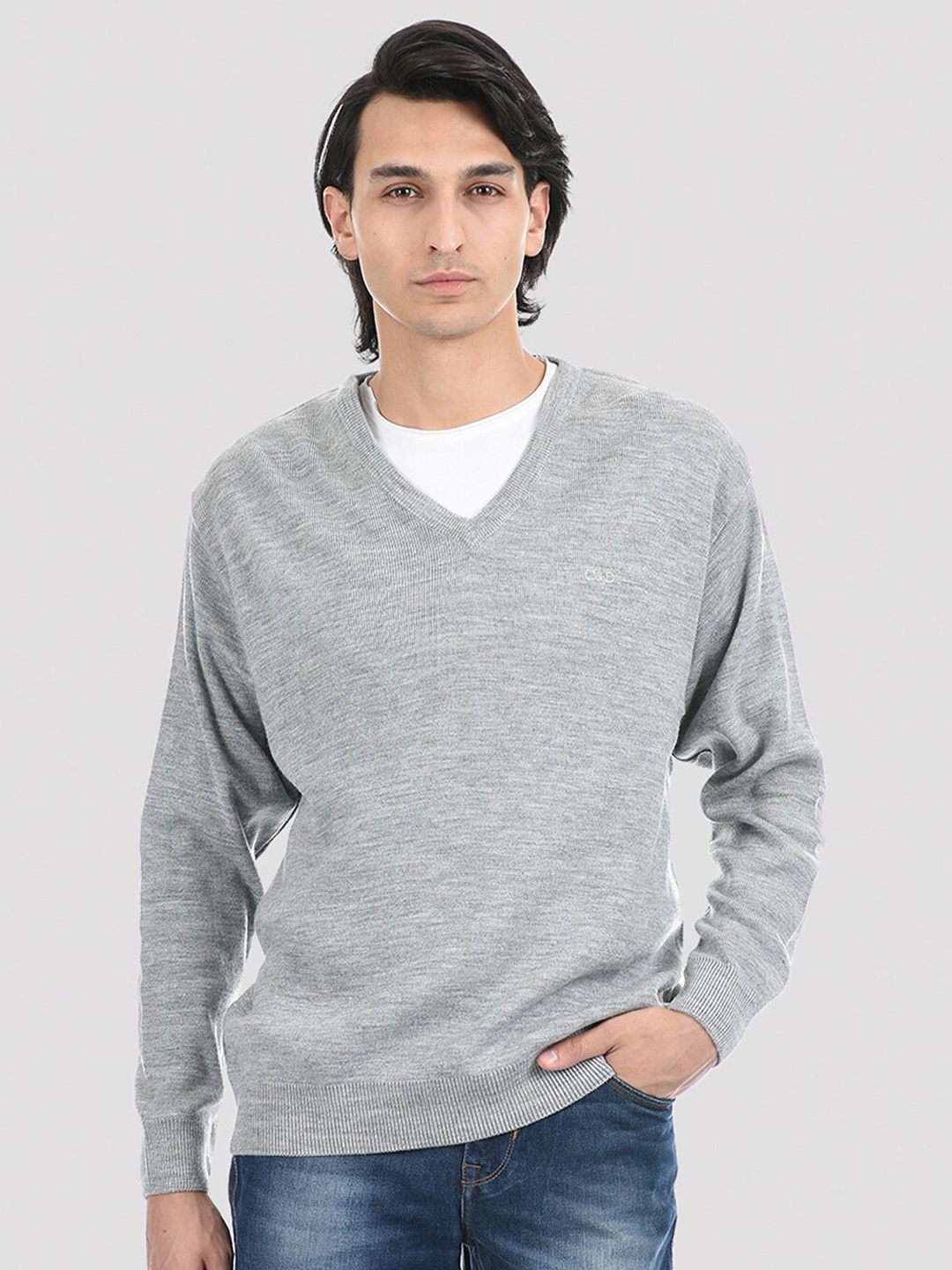 

Cloak & Decker by Monte Carlo Men Grey Melange Pullover