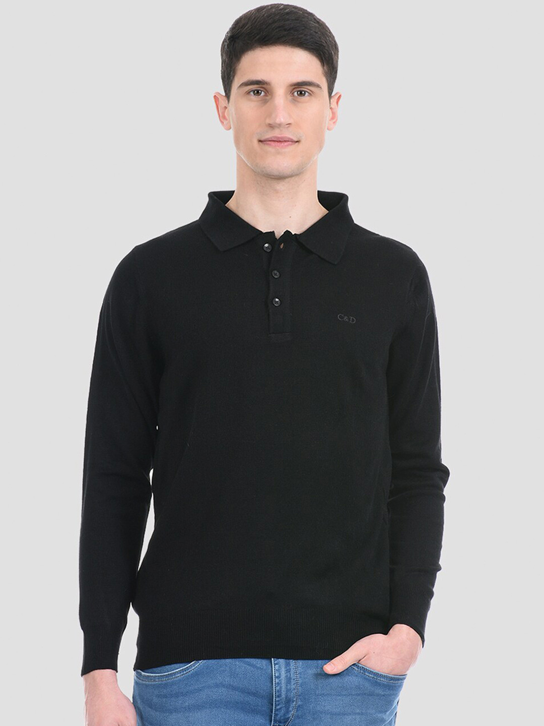 

Cloak & Decker by Monte Carlo Men Black Pullover