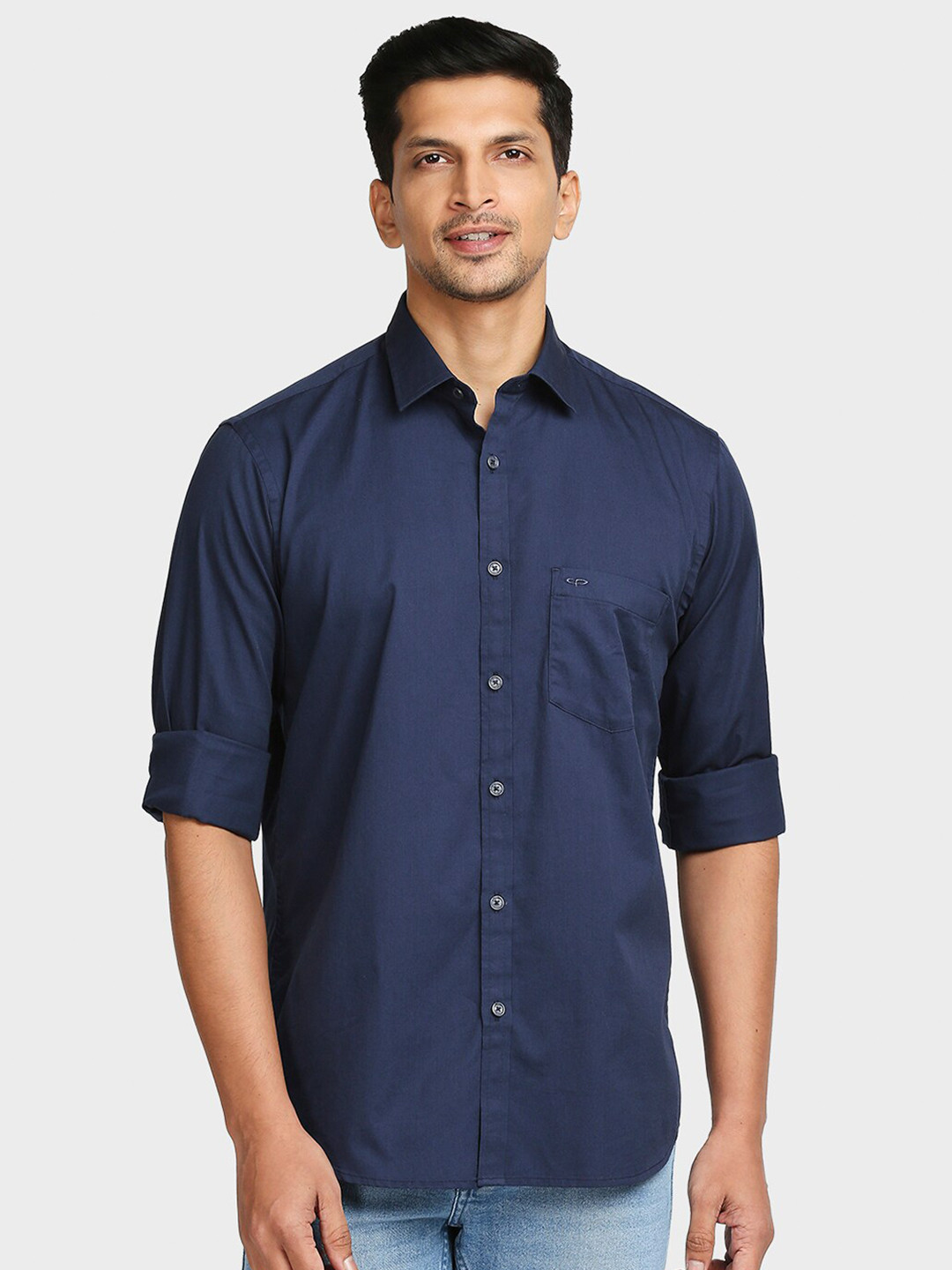 

ColorPlus Men Blue Tailored Fit Casual Shirt