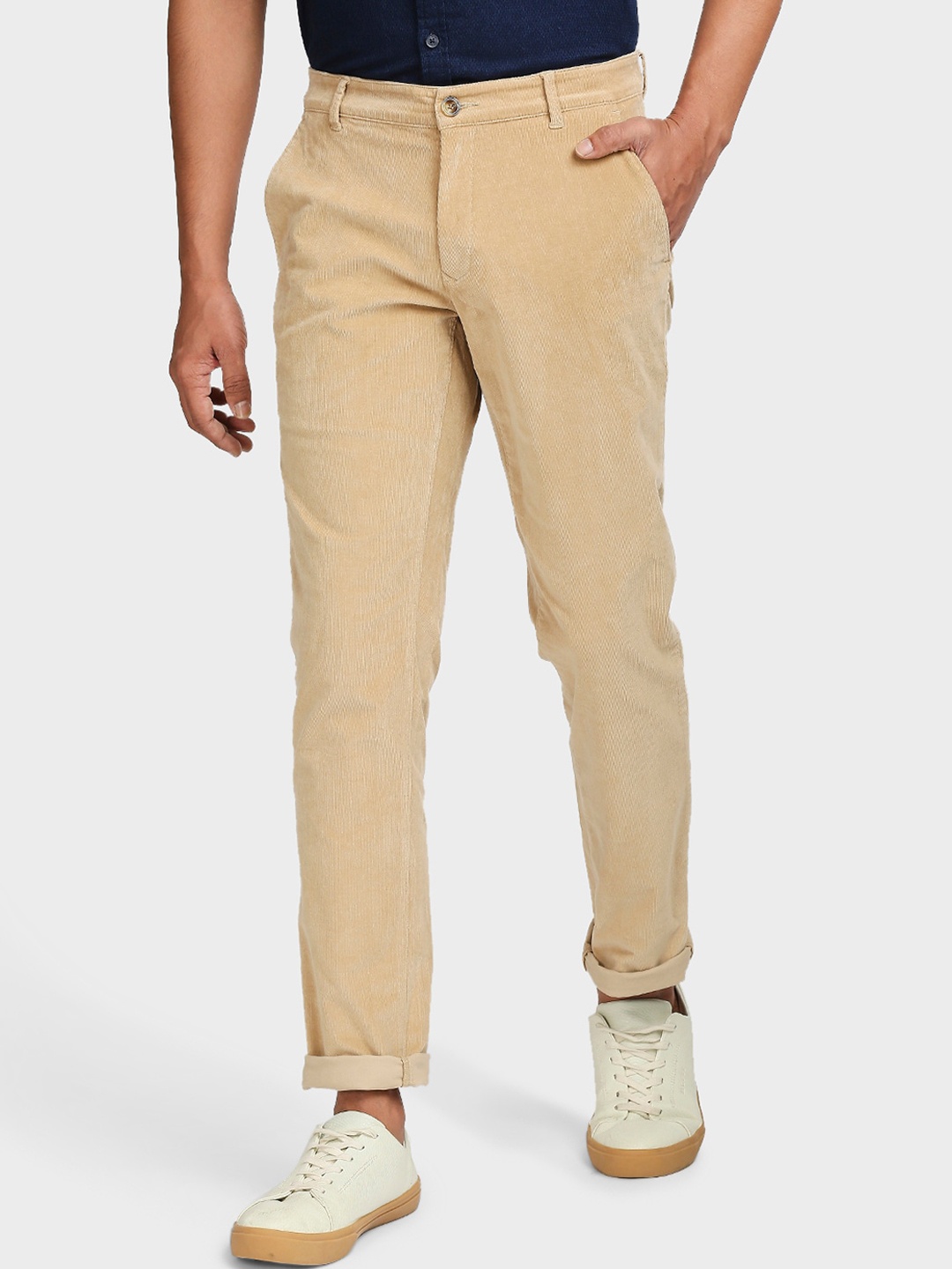 

ColorPlus Men Beige Chinos Trousers