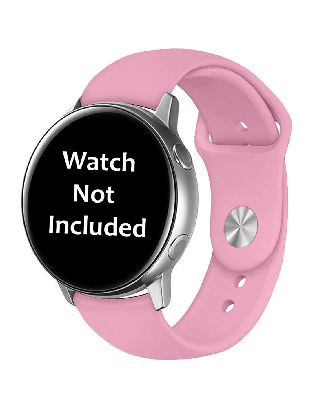 

MUTAQINOTI Unisex Pink Solid Silicone Watch Straps