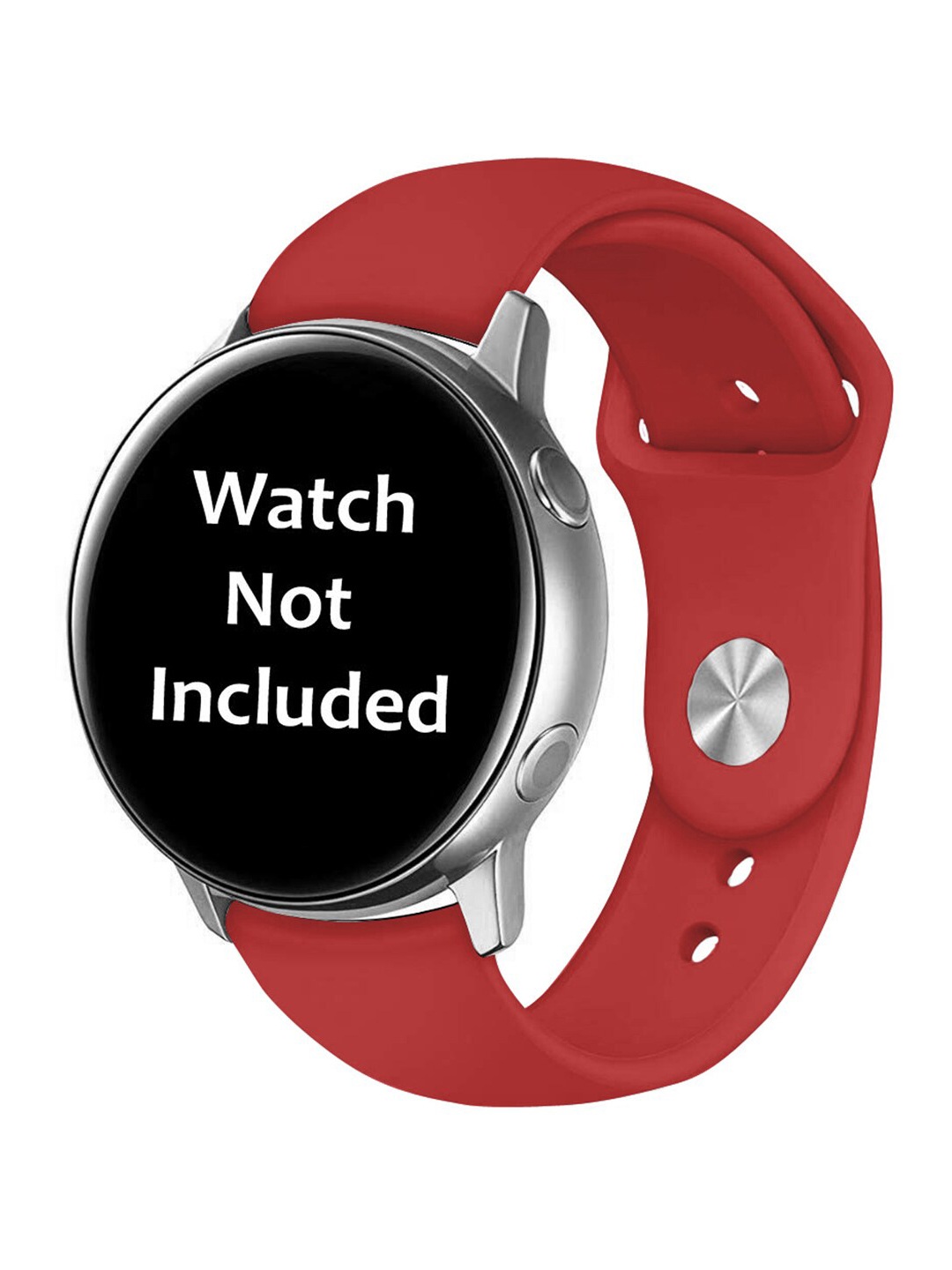 

MUTAQINOTI Red Solid Silicone Smart Watch Straps