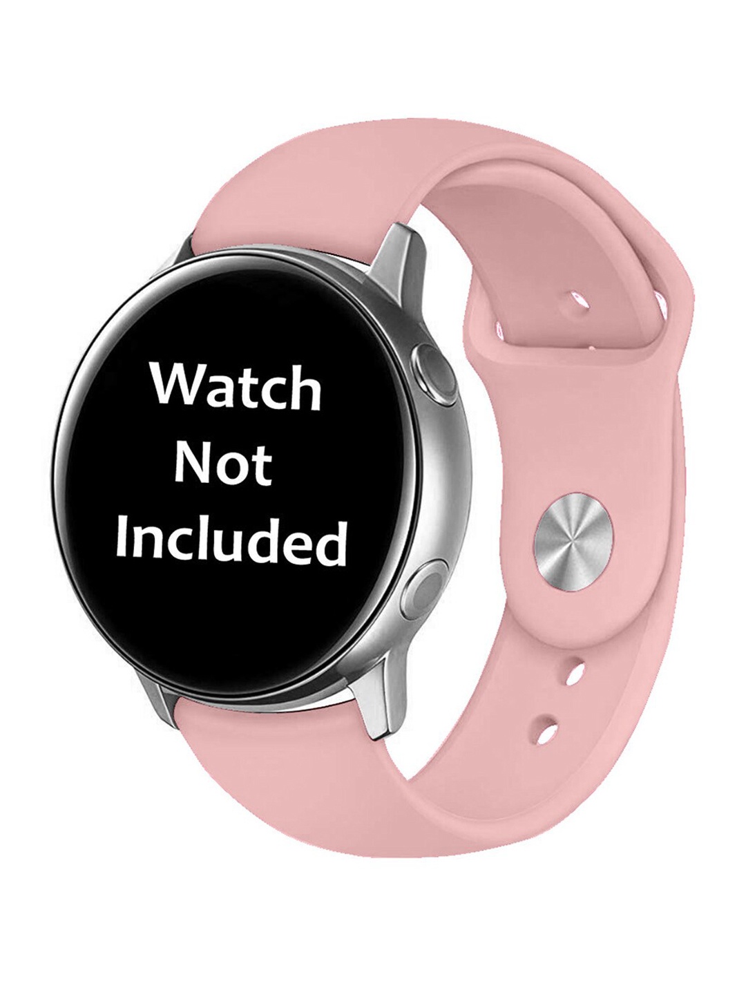 

MUTAQINOTI Peach Solid Silicone Smartwatch Strap
