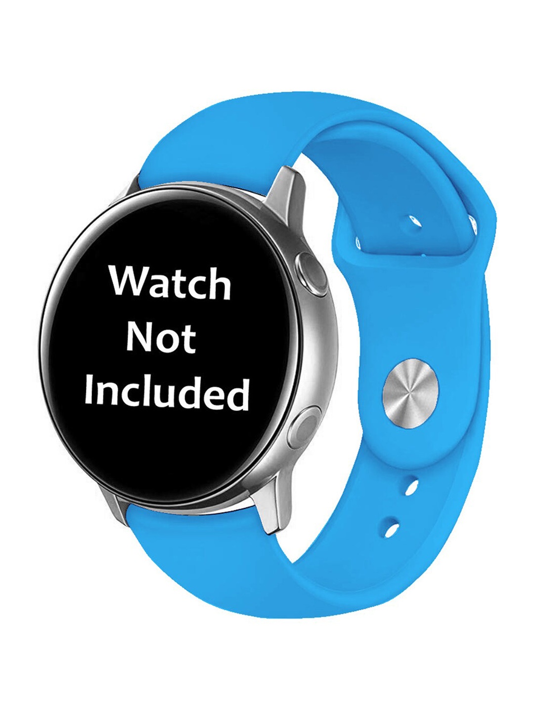 

MUTAQINOTI Turquoise Blue Solid Smartwatch Strap