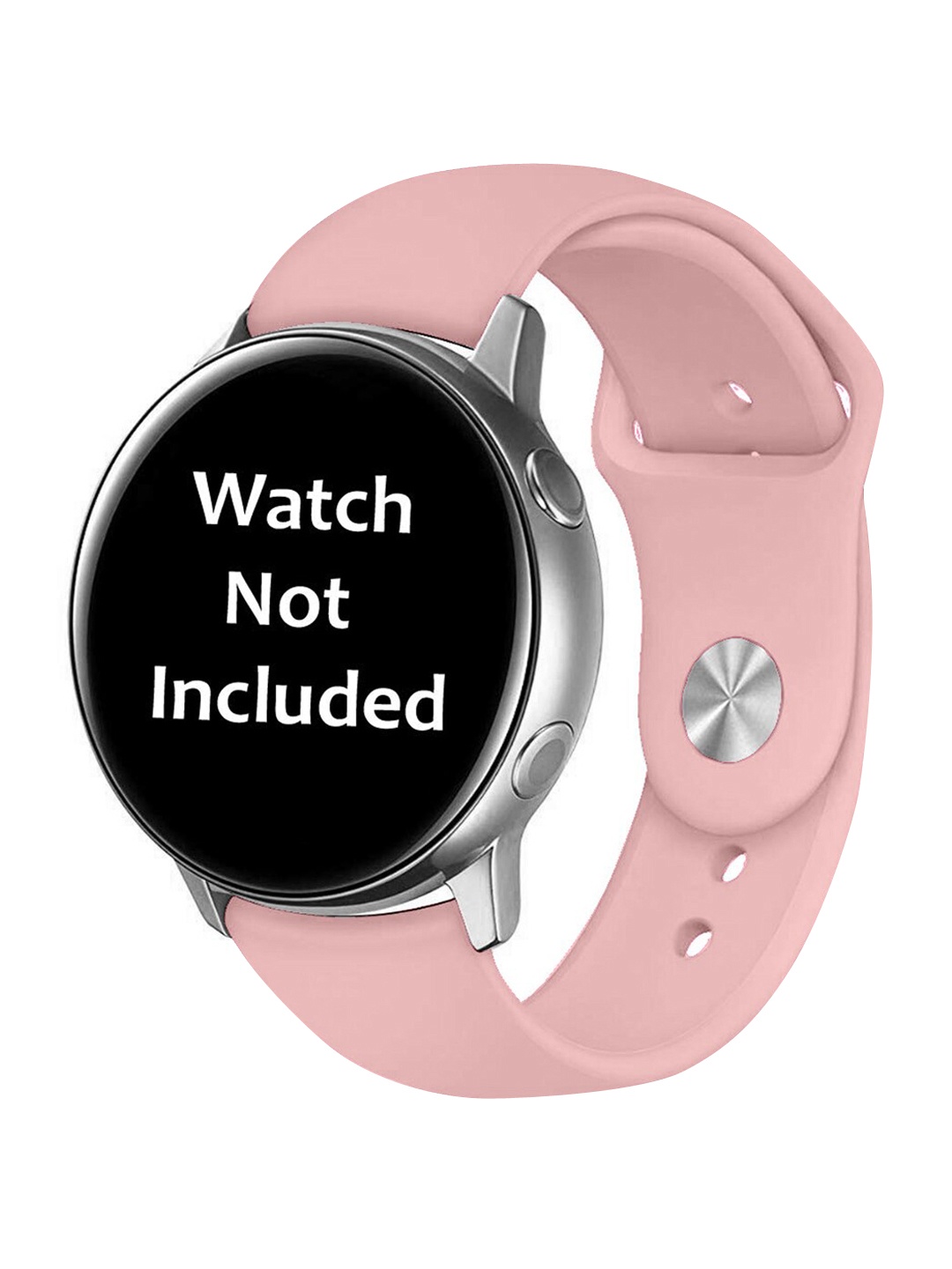 

MUTAQINOTI Pink 22 mm Soft Silicone Straps for Smartwatch