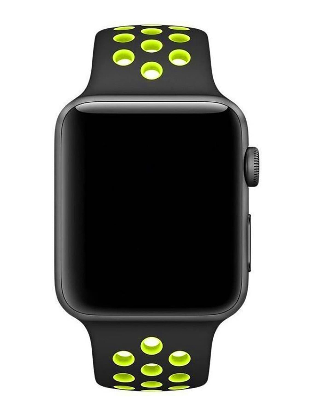 

MUTAQINOTI Green & Black Solid Soft Silicone 22 MM Smartwatch Strap, Multi