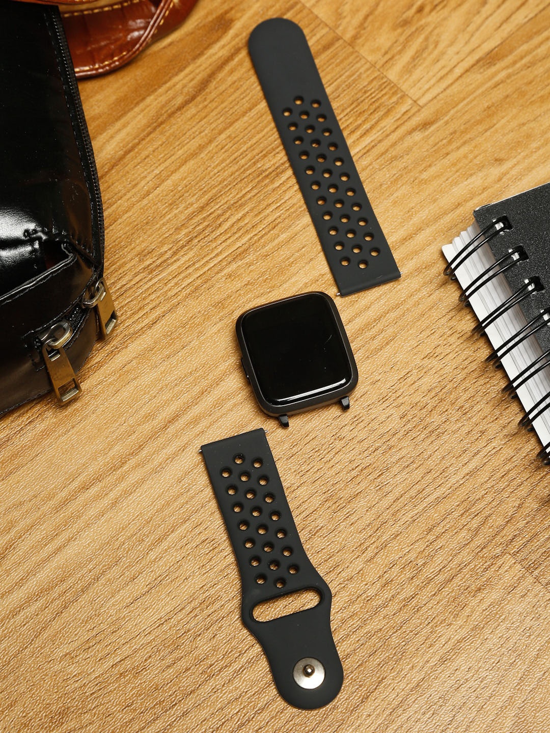 MUTAQINOTI Unisex Black Solid Silicone Watch Straps, Multi
