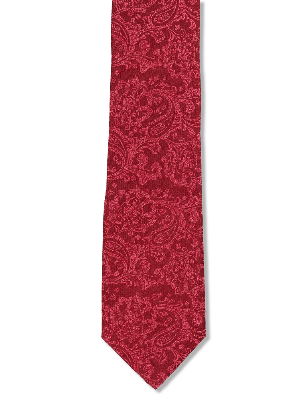 

Arrow Men Red Woven Design Skinny Tie
