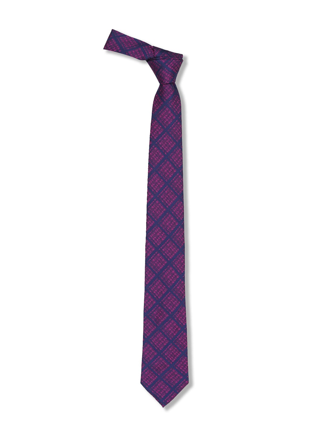

Arrow Men Blue & Pink Woven Design Skinny Tie