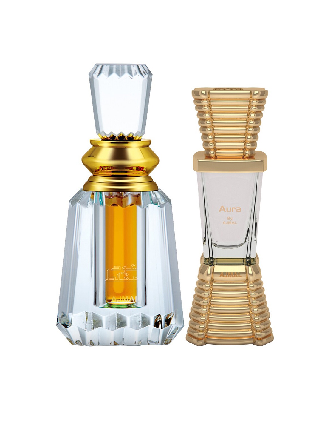 

Ajmal Set of 2 Concentrated Perfumes - Aura 10ml & Oudh Mukhallat 6ml, White