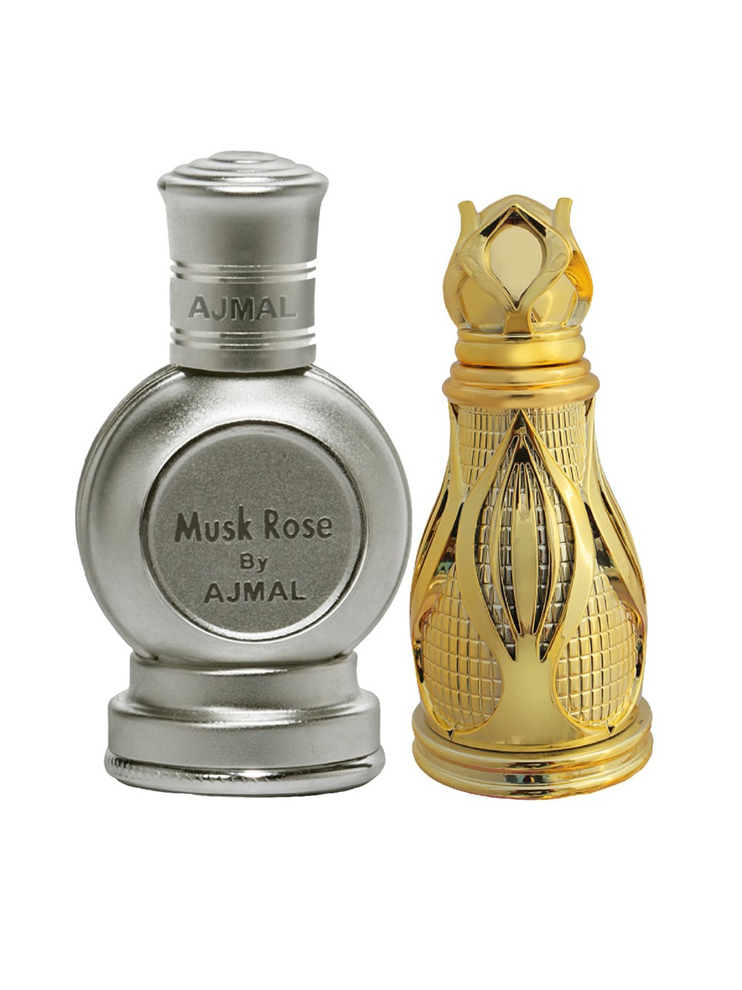 

Ajmal Set of 2 Concentrated Perfumes - Musk Rose 12 ml & Khofooq 18 ml, Silver