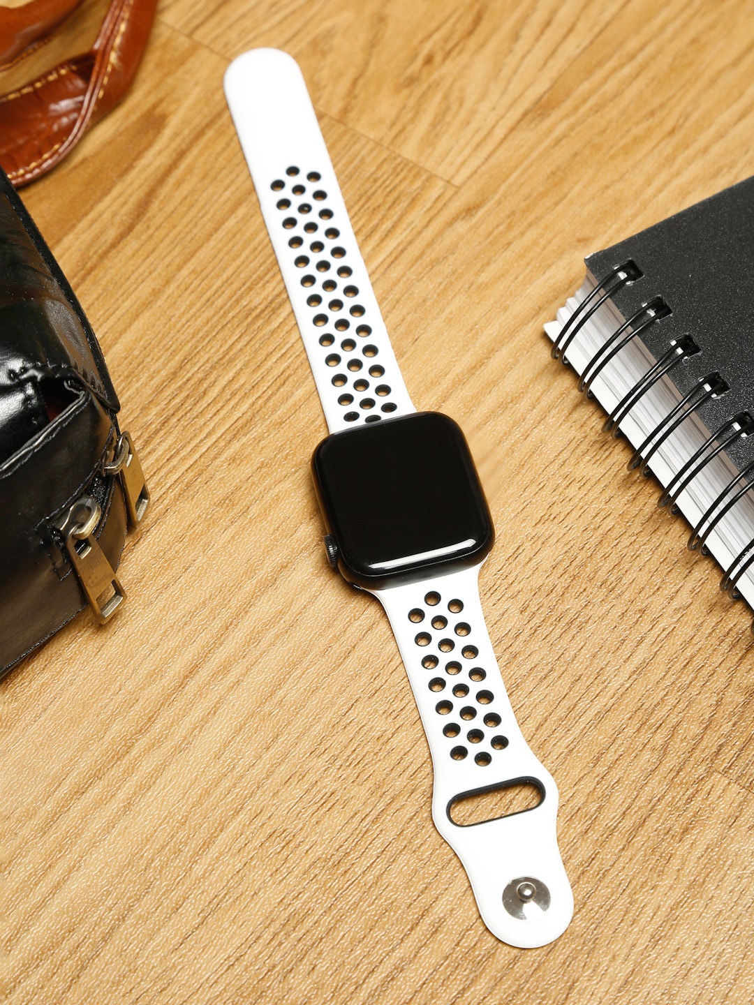 MUTAQINOTI White Solid Smartwatch Strap, Multi