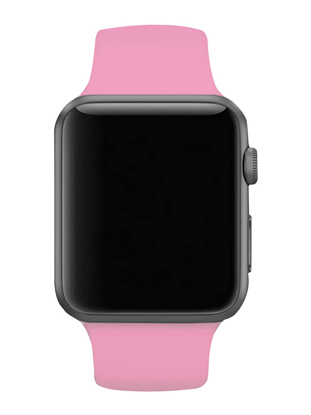 

MUTAQINOTI Pink Silicone Smartwatch Strap