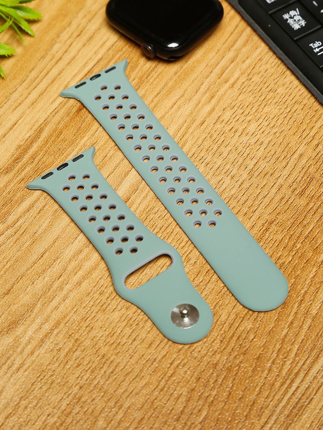 

MUTAQINOTI Grey Solid Smartwatch Strap