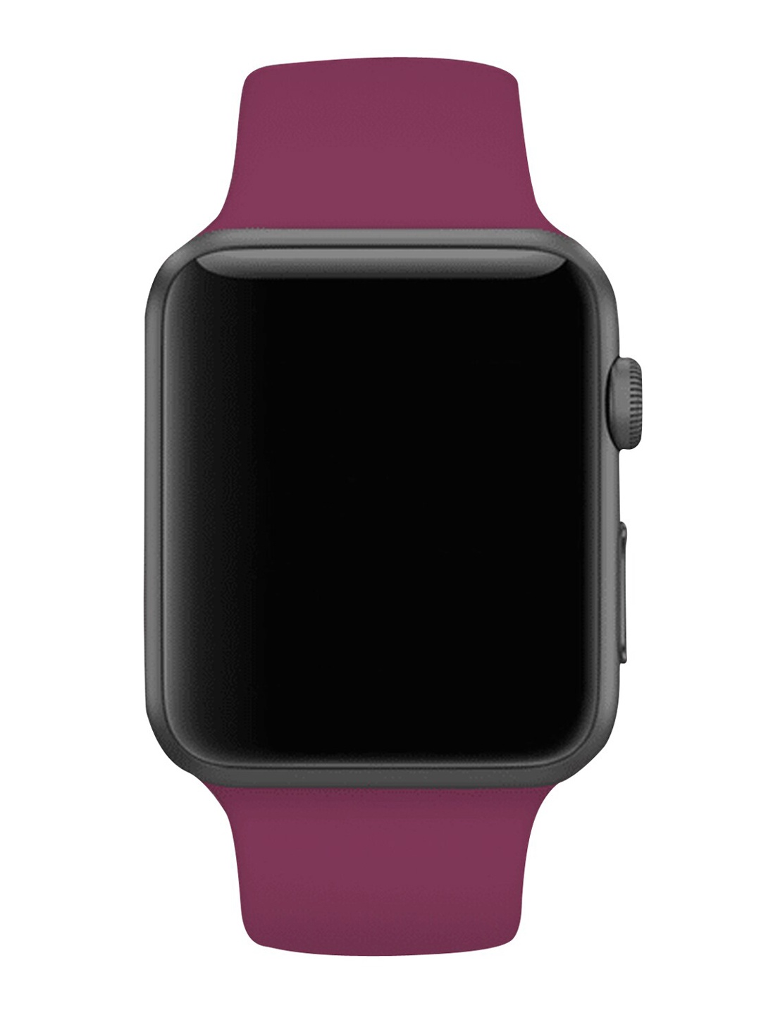 

MUTAQINOTI Maroon Solid Smartwatch Strap