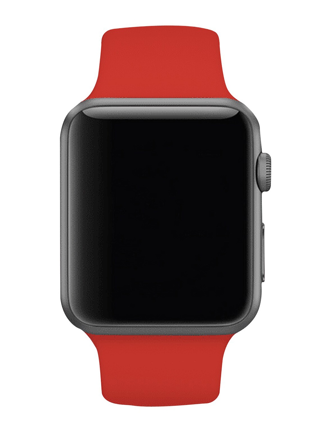 

MUTAQINOTI Red Solid Silicone Smart Watch Straps