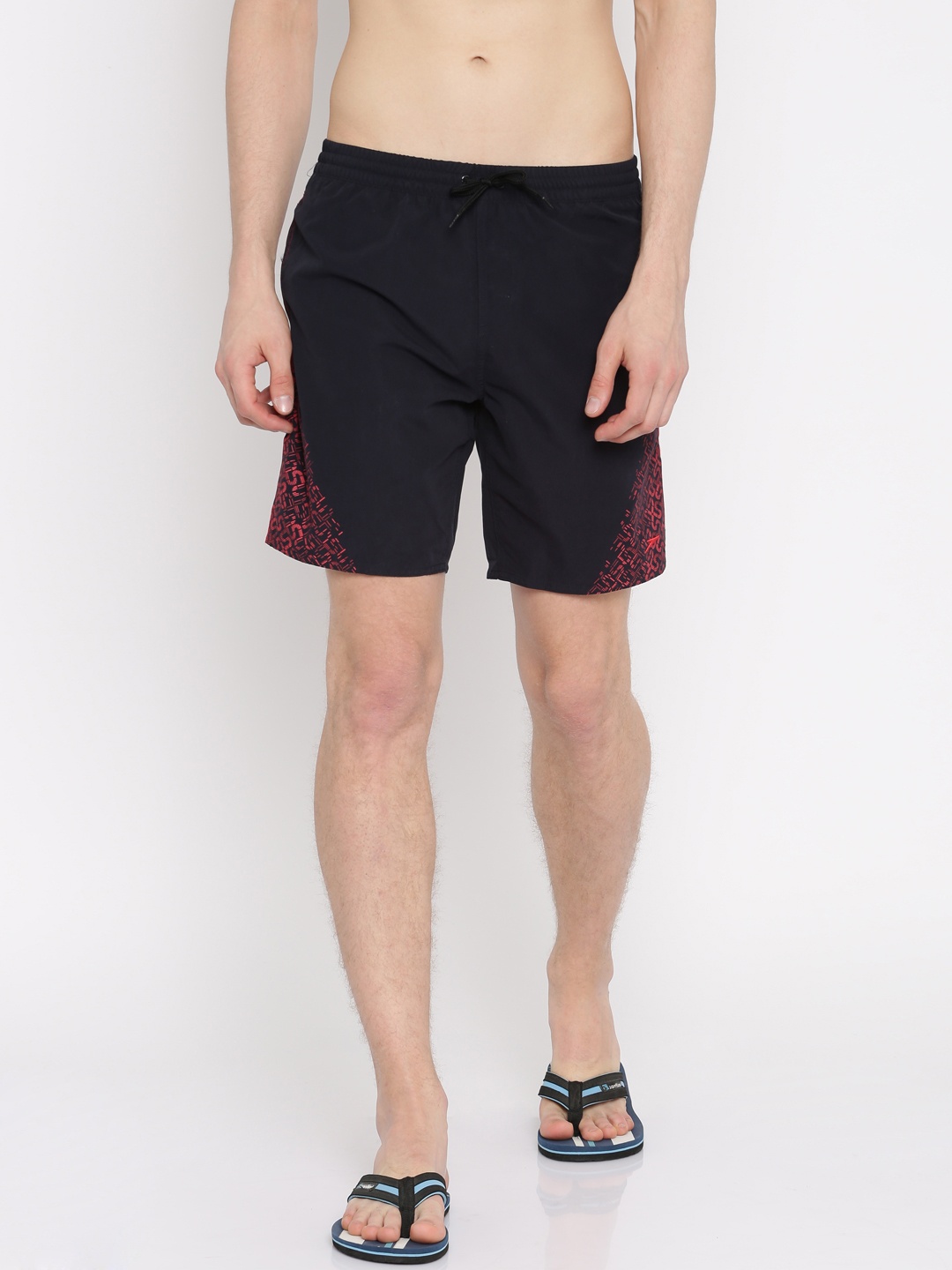

Speedo Black & Red Swim Shorts 8090439387