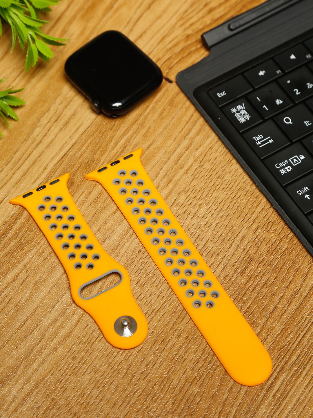 

MUTAQINOTI Orange Solid Smartwatch Strap