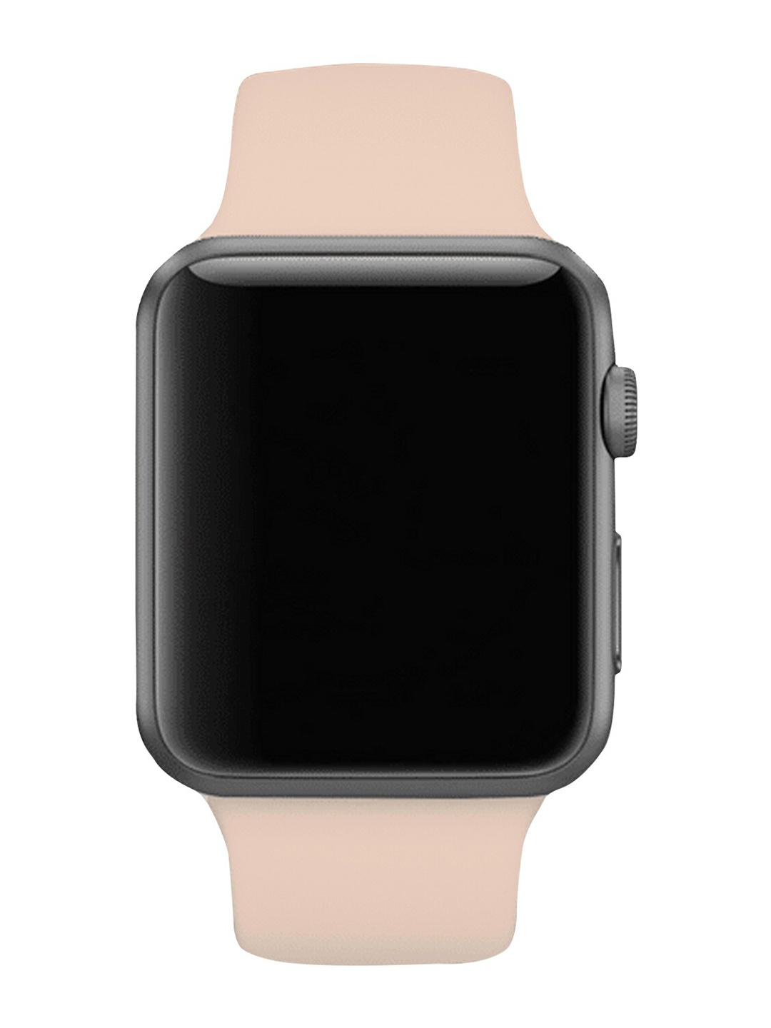

MUTAQINOTI Cream-Colored Solid Silicone Smartwatch Band