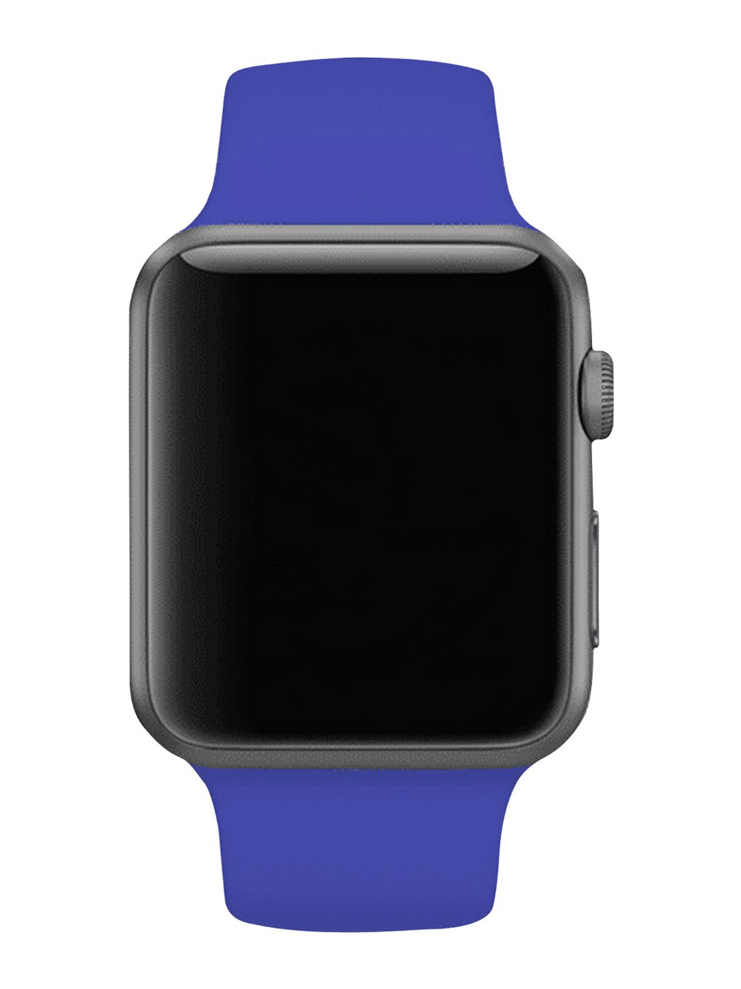 

MUTAQINOTI Dark Blue Solid Soft Silicone 39 MM Smartwatch Strap