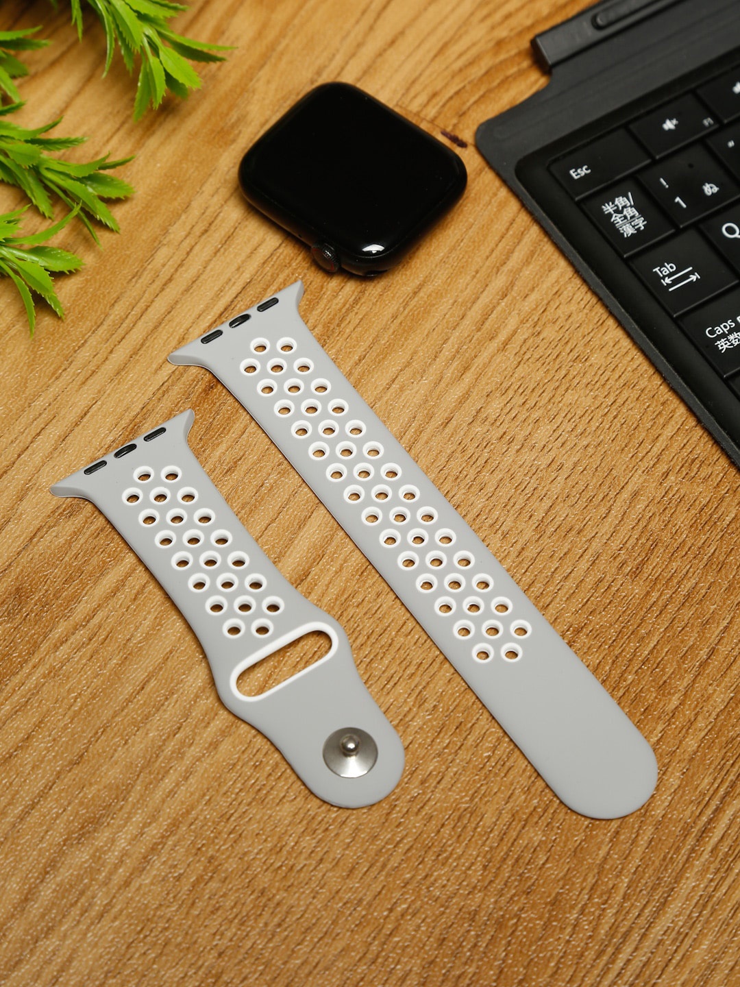 

MUTAQINOTI Unisex Grey Solid Silicone Watch Straps, Multi