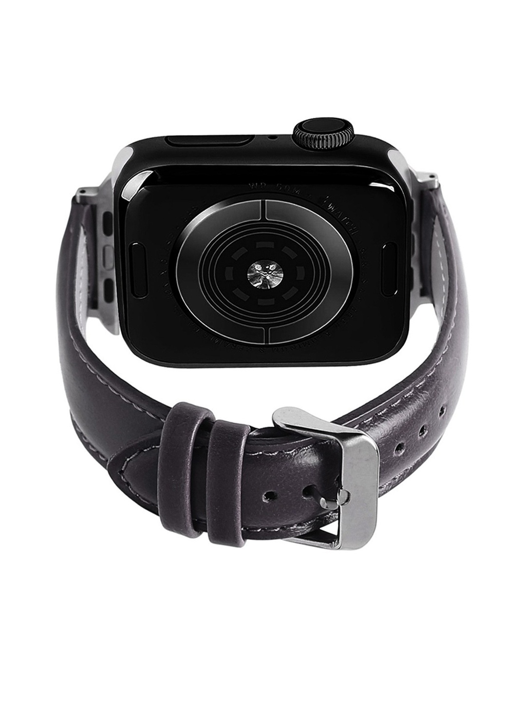 MUTAQINOTI Unisex Black Solid Premium Leather Watch Straps