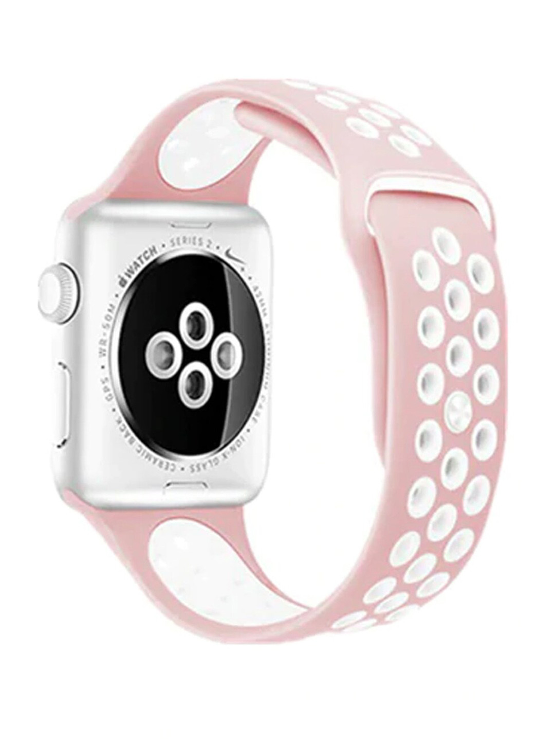 

MUTAQINOTI Pink Solid 44 mm Silicone Smartwatch Band