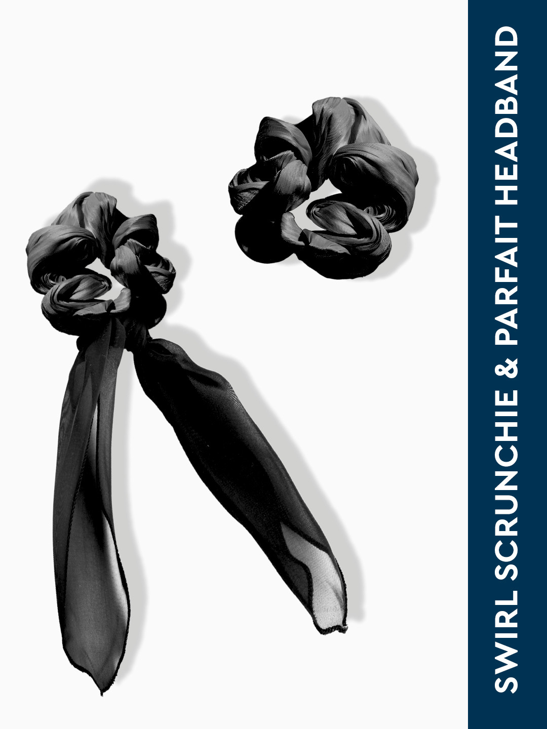 

GUBB Women Black Satin Scrunchie Hair Band