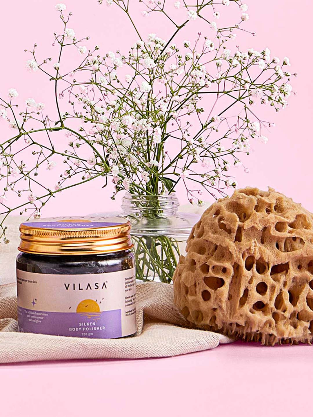 

VILASA Silken Body Polisher To Reduce Signs of Ageing Nourish & Moisturize - 200 g, Purple