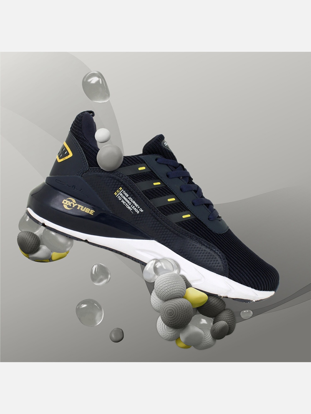 

Columbus Men Navy Blue Mesh Running Shoes