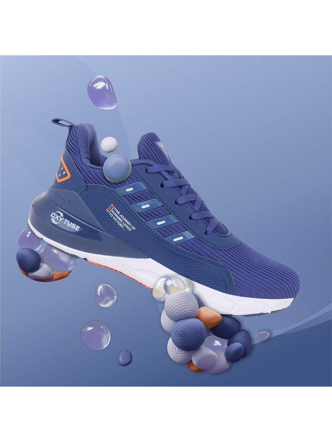 

Columbus Men Orange Mesh Running Shoes