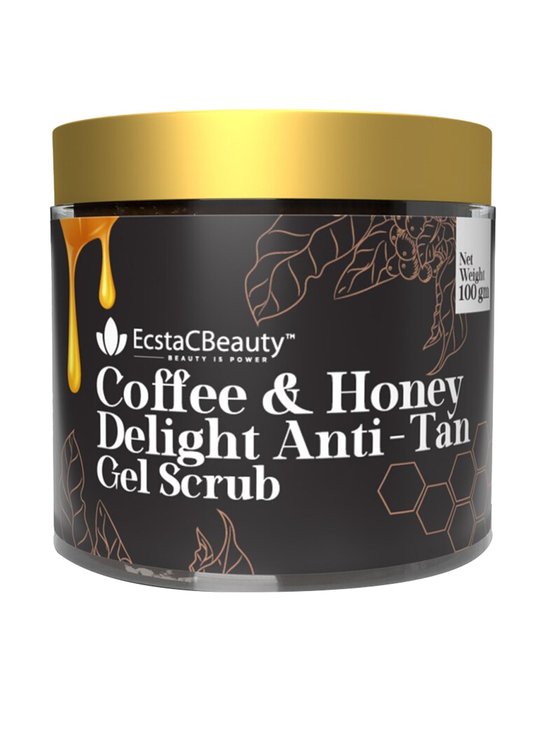 

EcstaCBeauty Face Scrub and Exfoliator, Brown