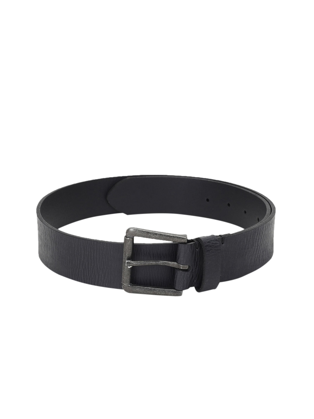 

Arrow Men Black Metallic Buckle Textured Belt