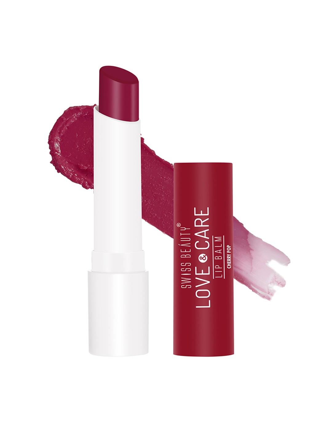 

SWISS BEAUTY Love & Care Lip Balm with Shea Butter & Vitamin E 4.5 g - Cherry Pop, Burgundy