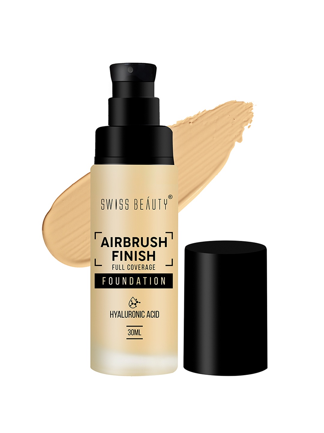 

SWISS BEAUTY Airbrush Finish Full Coverage Foundation with Hyaluronic Acid 30ml-Fair Ivory, Beige