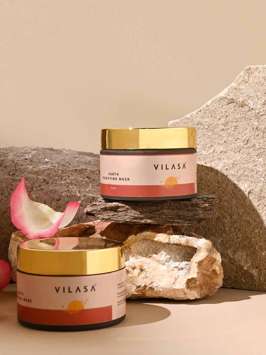 

VILASA Earth Purifying Mask to Clarifies Impurities, Glowing Skin & Nourishment - 50 gm, Pink