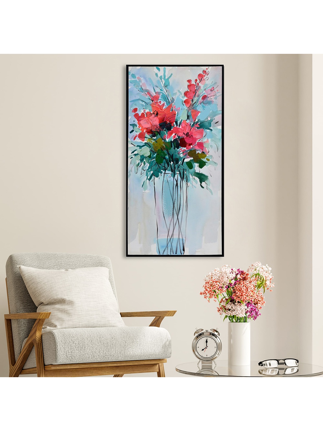 

HomeTown Blue Floral Hand Painted Painting