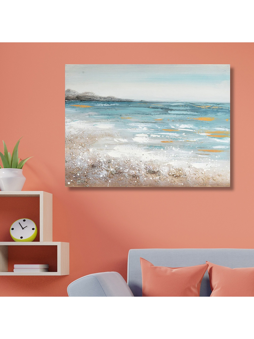 

HomeTown Blue Sea Shore Wall Painting