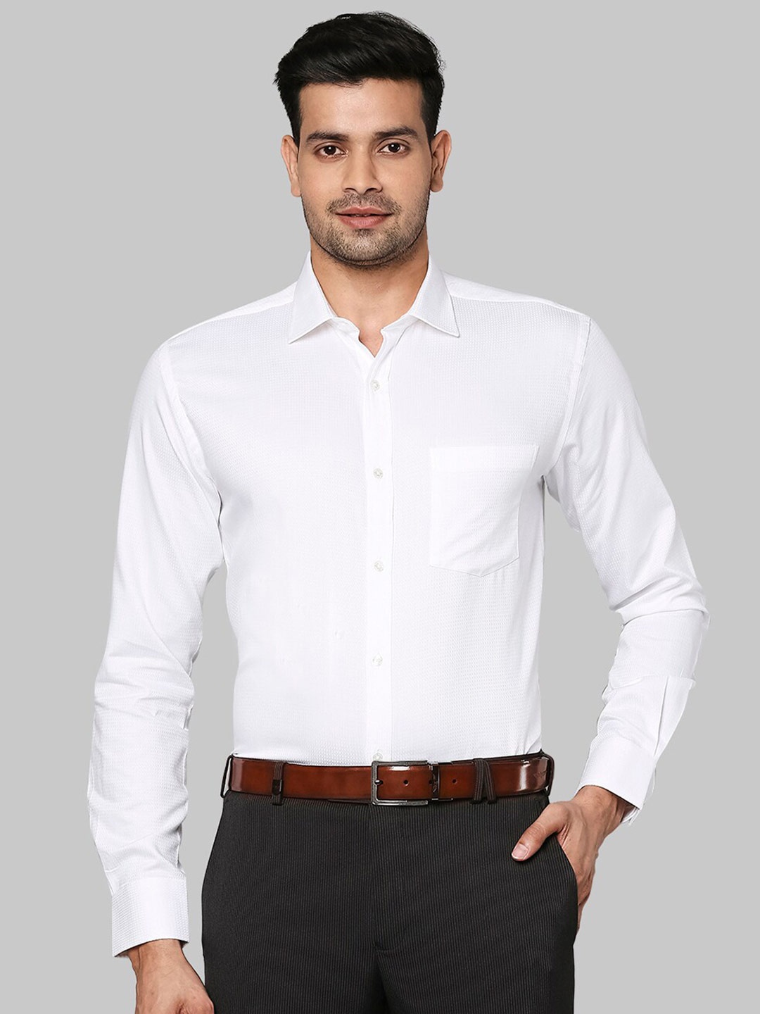 

Park Avenue Men White Slim Fit Formal Shirt