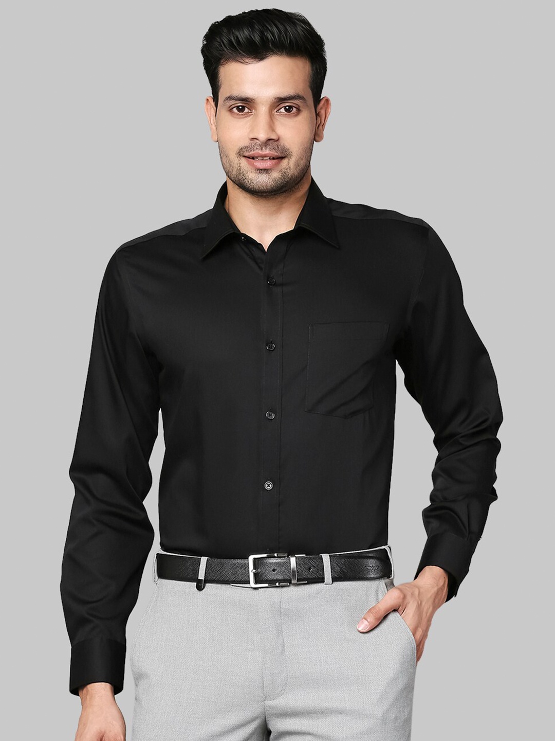 

Park Avenue Men Black Casual Shirt