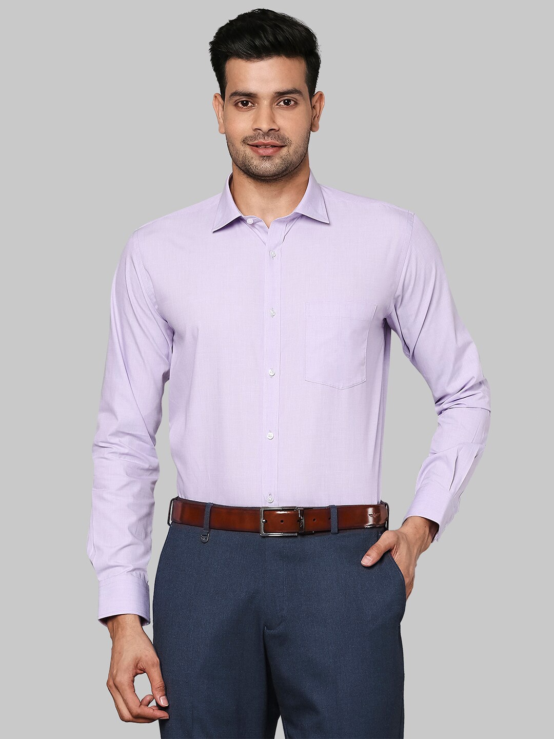 

Park Avenue Men Purple Slim Fit Casual Shirt