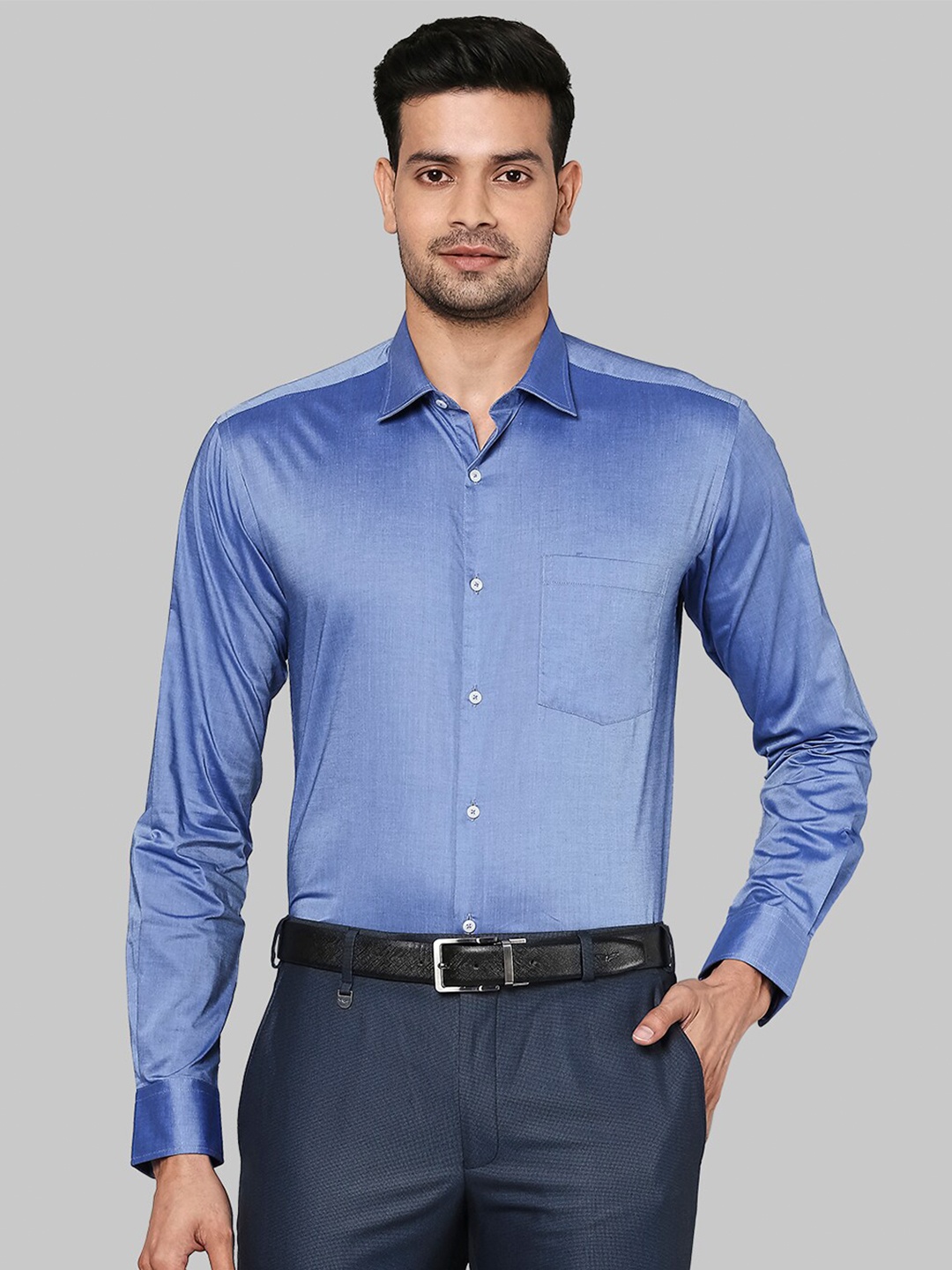 

Park Avenue Men Blue Slim Fit Casual Shirt