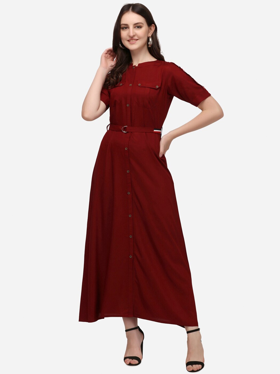 

Berrylicious Women Maroon Maxi Dress