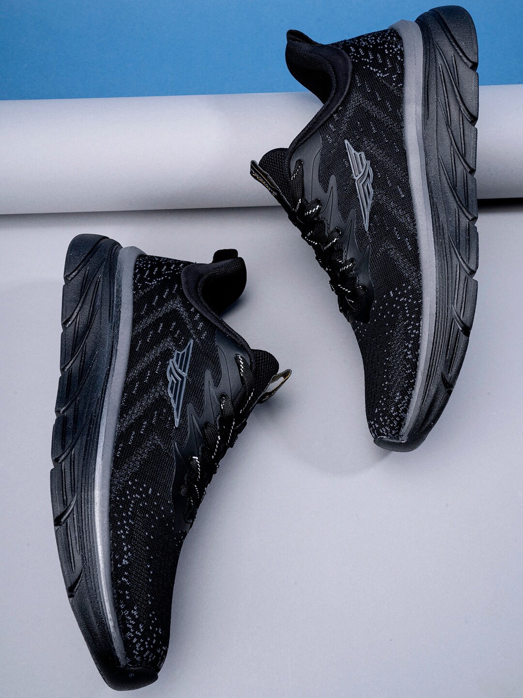 

Red Tape Men Black Textile Running Shoes
