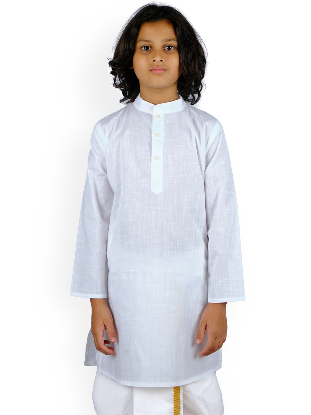 

Sethukrishna Boys White Cotton Kurta