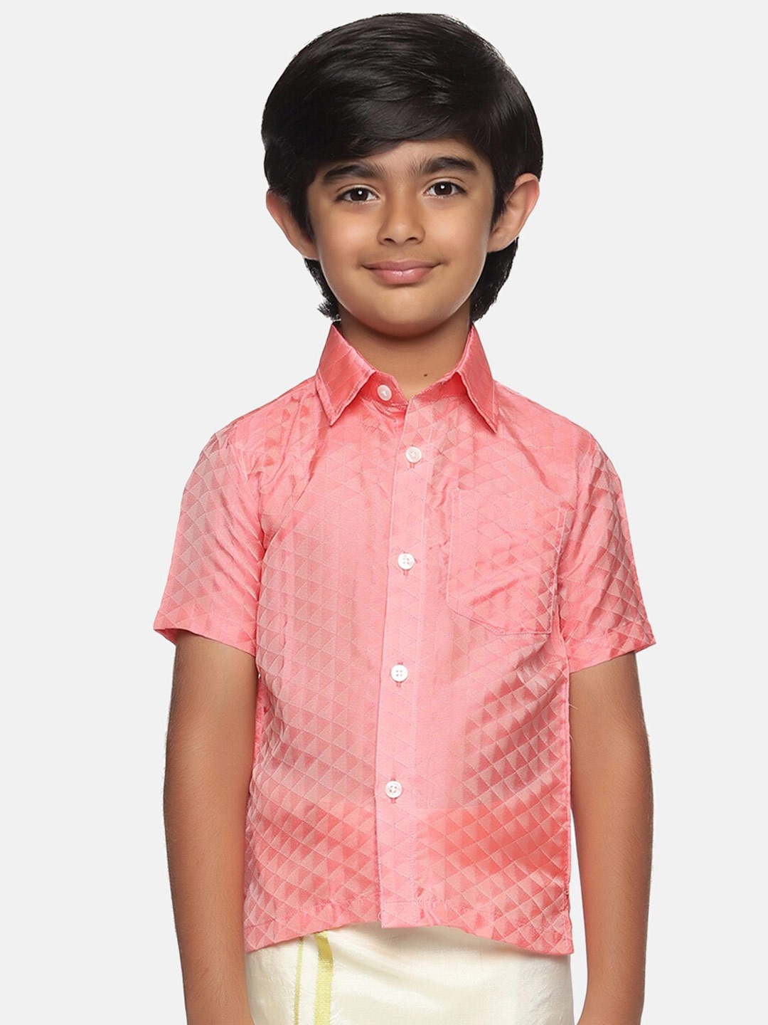 

Sethukrishna Boys Red Classic Party Shirt