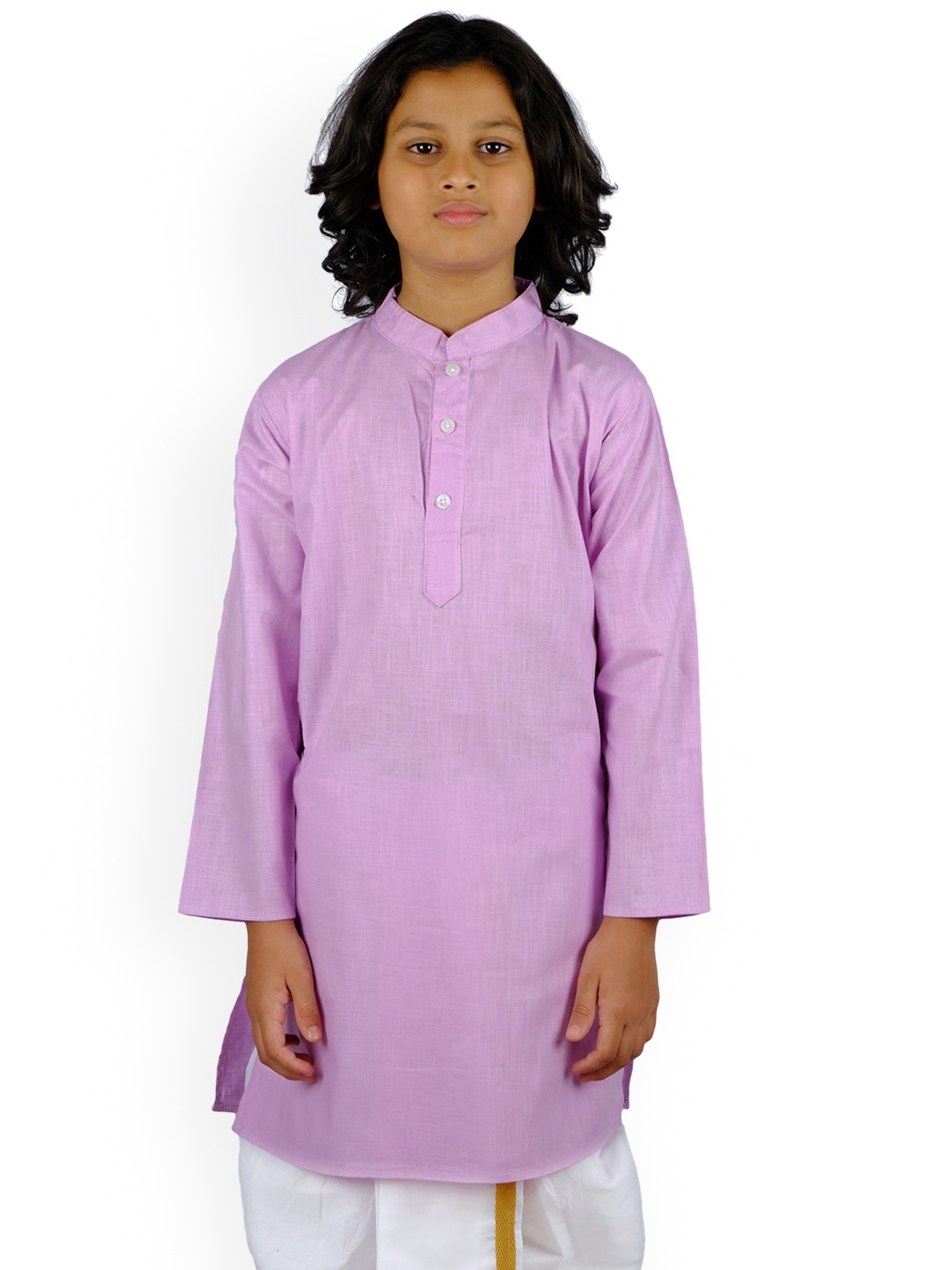 

Sethukrishna Boys Pink & plein air Kurta