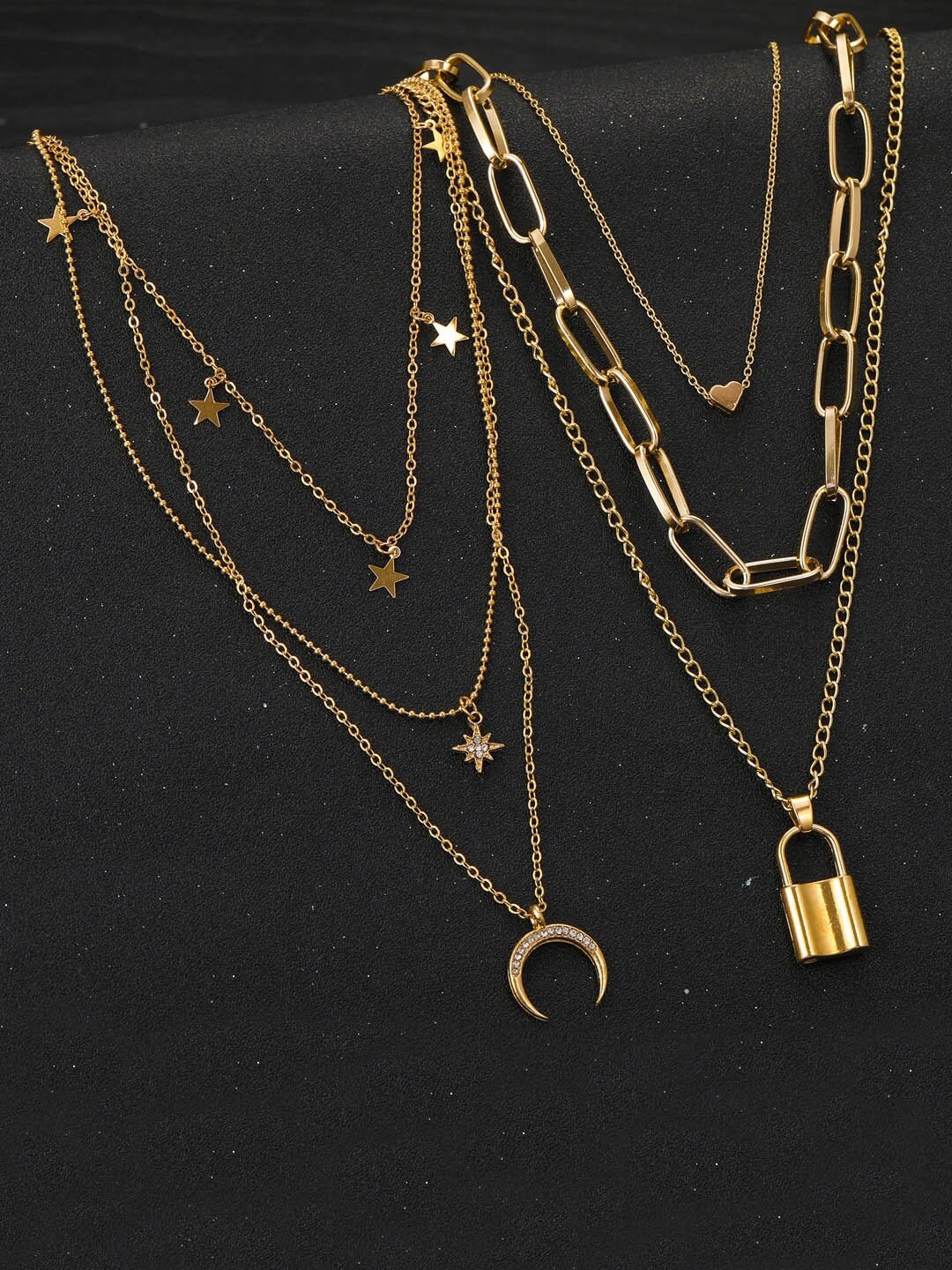 

Vembley Gold-Toned Gold-Plated Layered Necklace